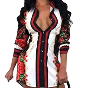 Large long sleeve button down tunic dress